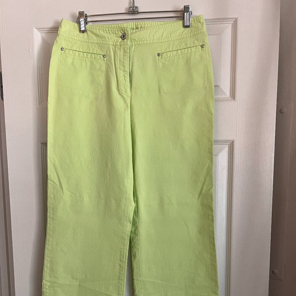 Madison Hill Women's Pants - Size Petite Small - Lime Green!
